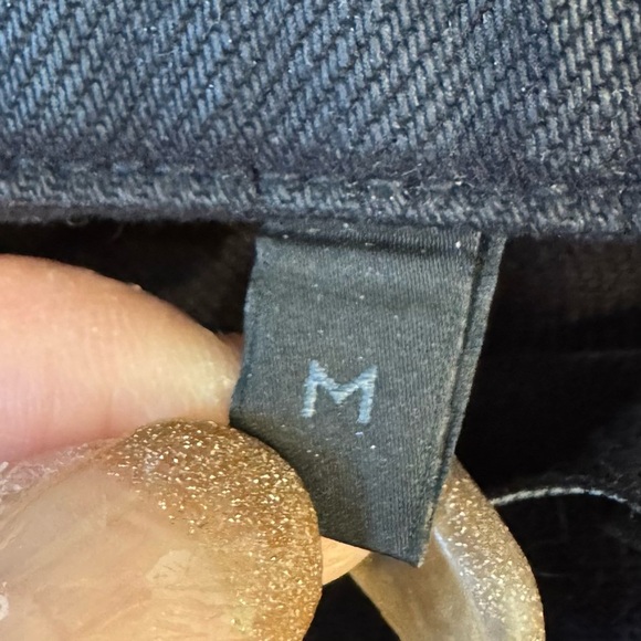 🌈 6/$60, J Brand, Black, Distressed, Wax Cotton, Denim, Jacket, Size Medium - Picture 3 of 6